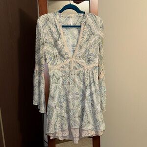 Free people moonlight bay mini dress size 12
